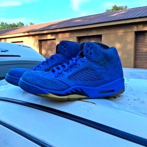 Air Jordan Retro 5 Royal Blue Suede
